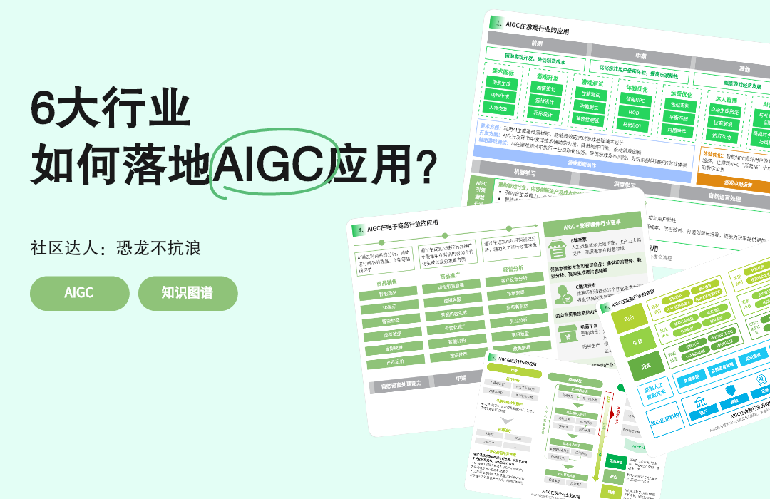 【AIGC】6大行业如何落地AIGC应用？